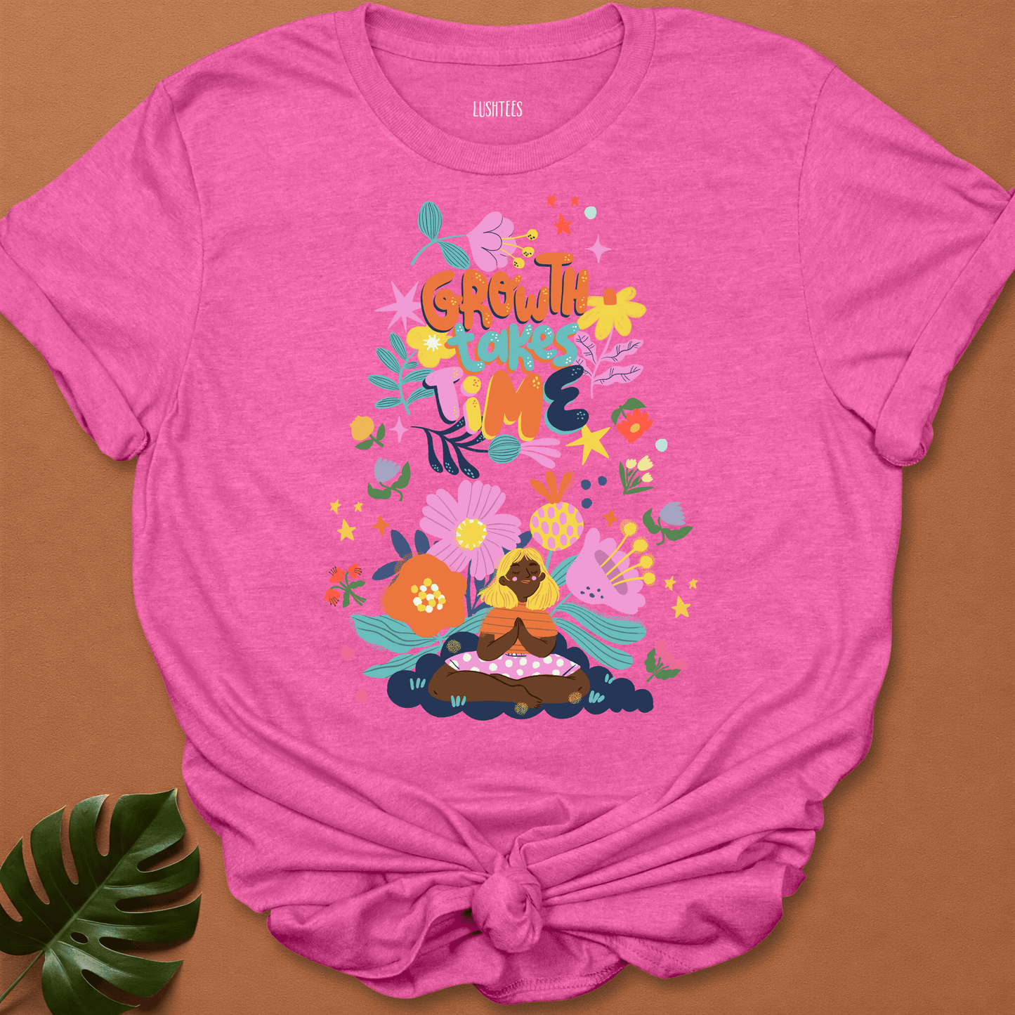 Growth Takes Time - Mindful Garden Color Burst Tee