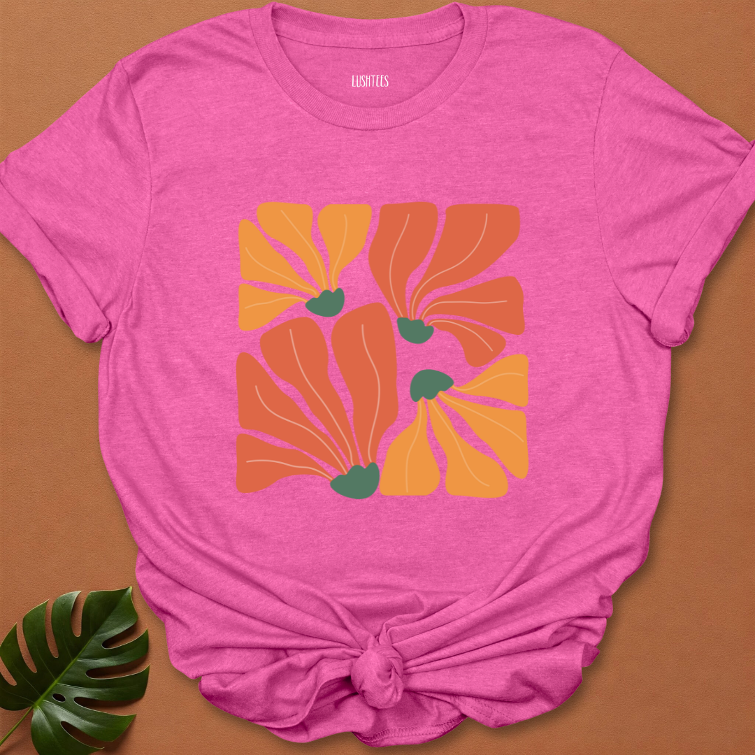 Wild Petal Flow – Abstract Floral Expression Tee