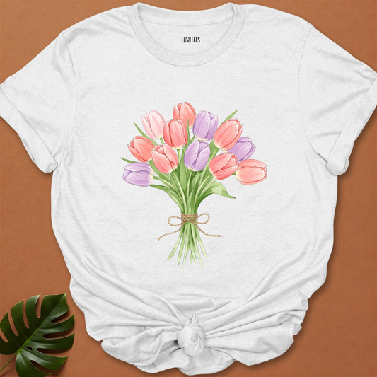 Watercolor Tulip Bouquet tee