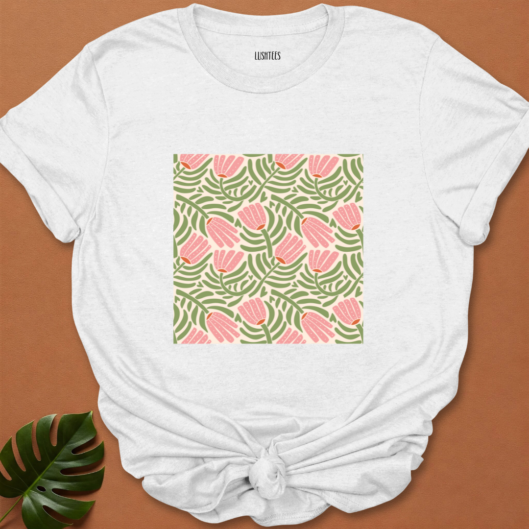 Heartleaf Meadow – Folk Art Floral Tee