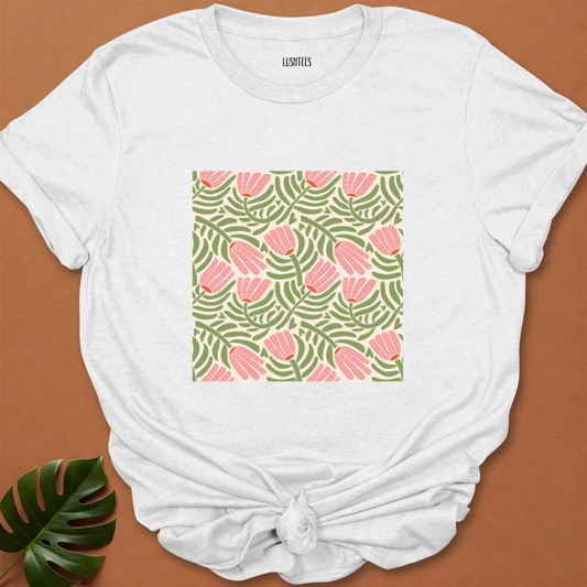 Heartleaf Meadow – Folk Art Floral Tee
