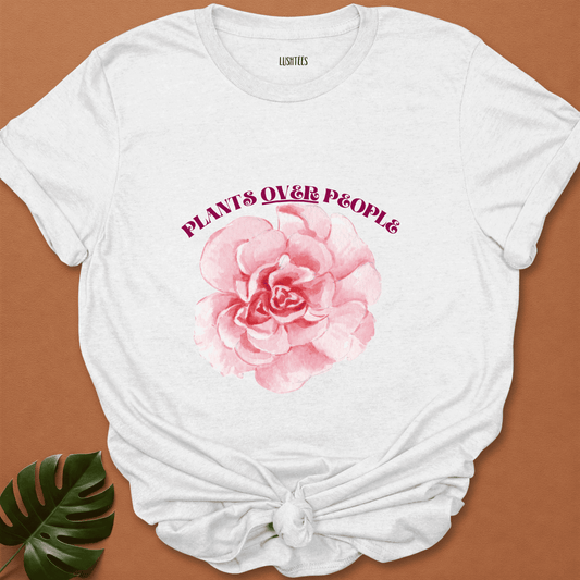 Plants Over People - Pink Rose Sass Tee