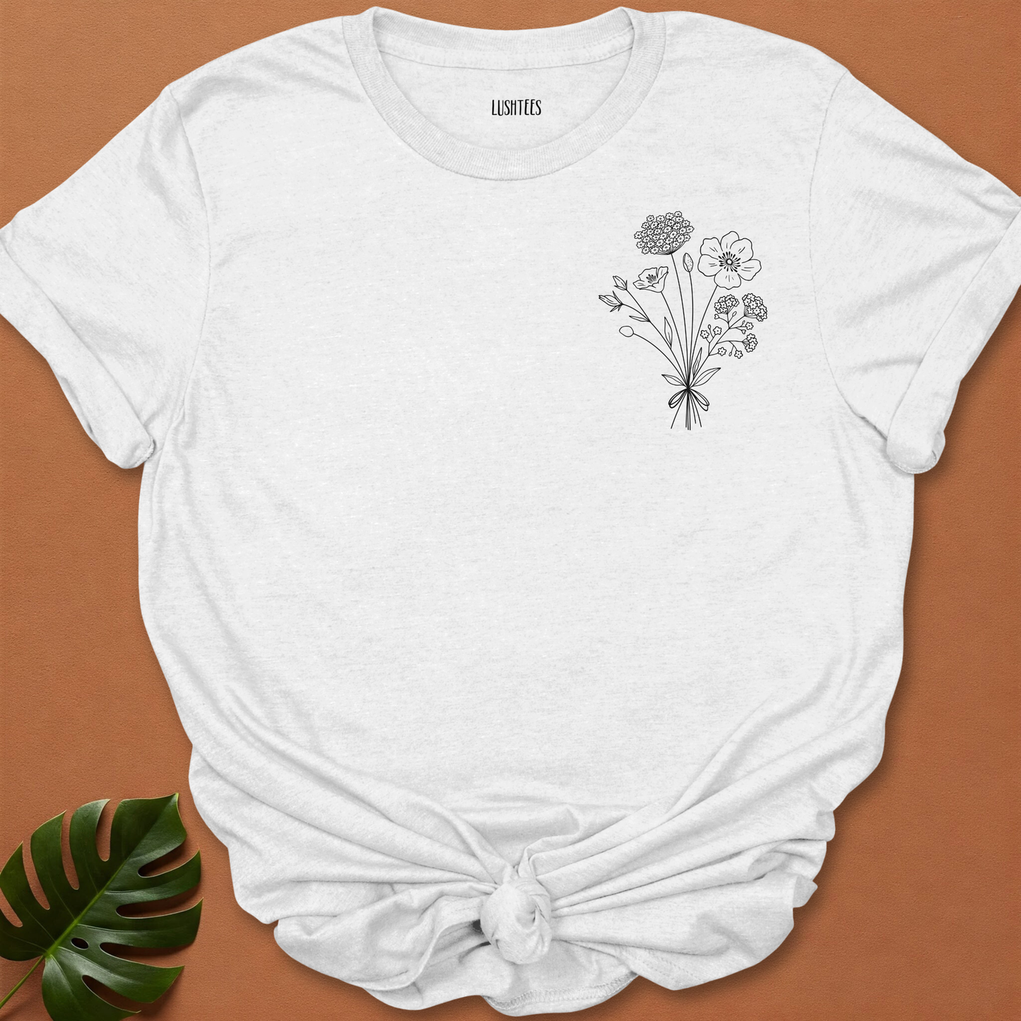 Midnight Sketch Wildflower Bouquet Tee