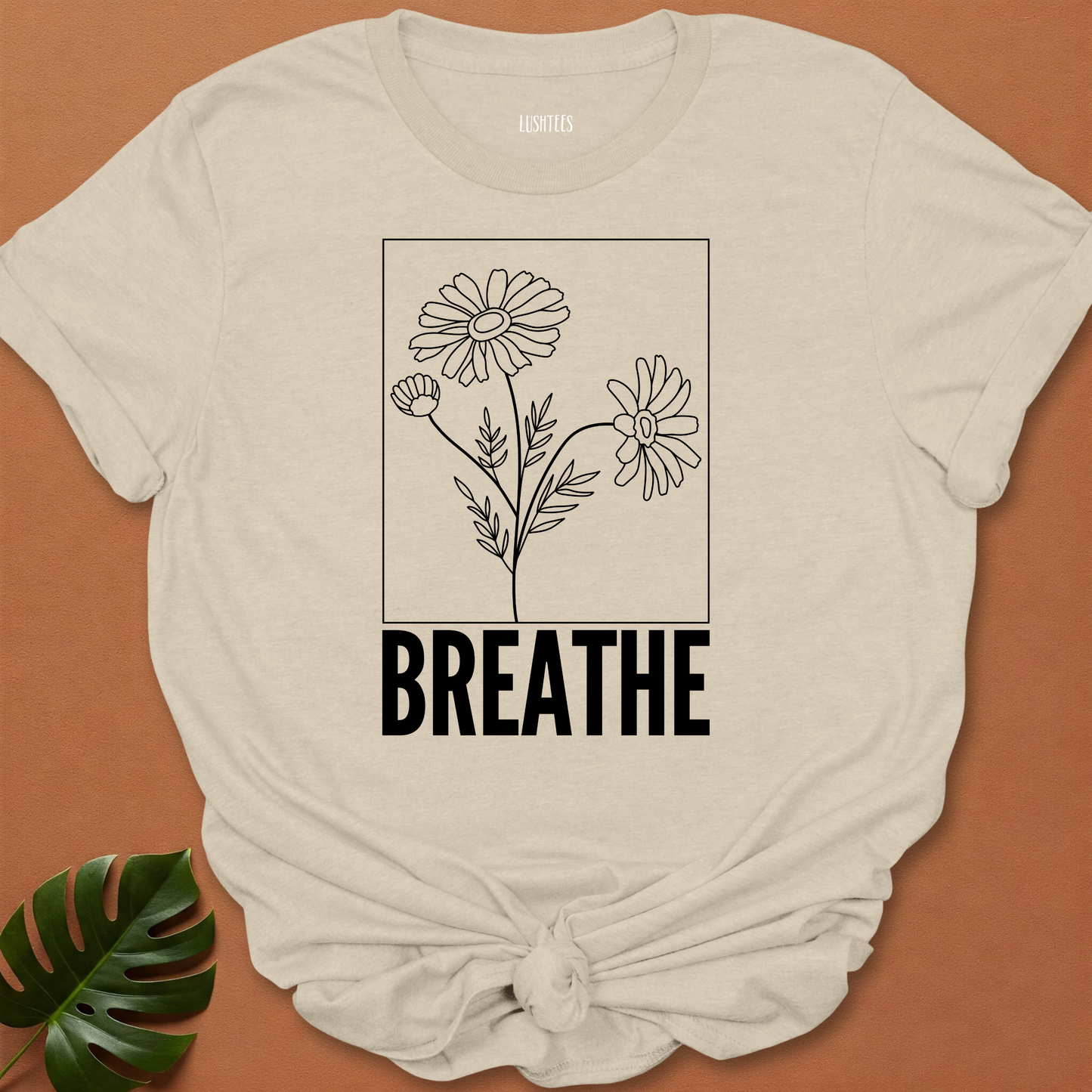Breathe in Bloom - Minimalist Mindful Floral Tee