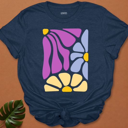 Sun & Lavender Patch – Botanical Mosaic Tee