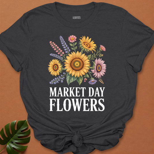 Market Day Flowers – Sunflower & Wildflower T-Shirt
