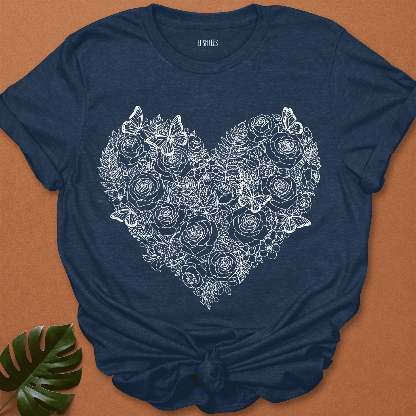 Butterfly Kissed Bloom Heart