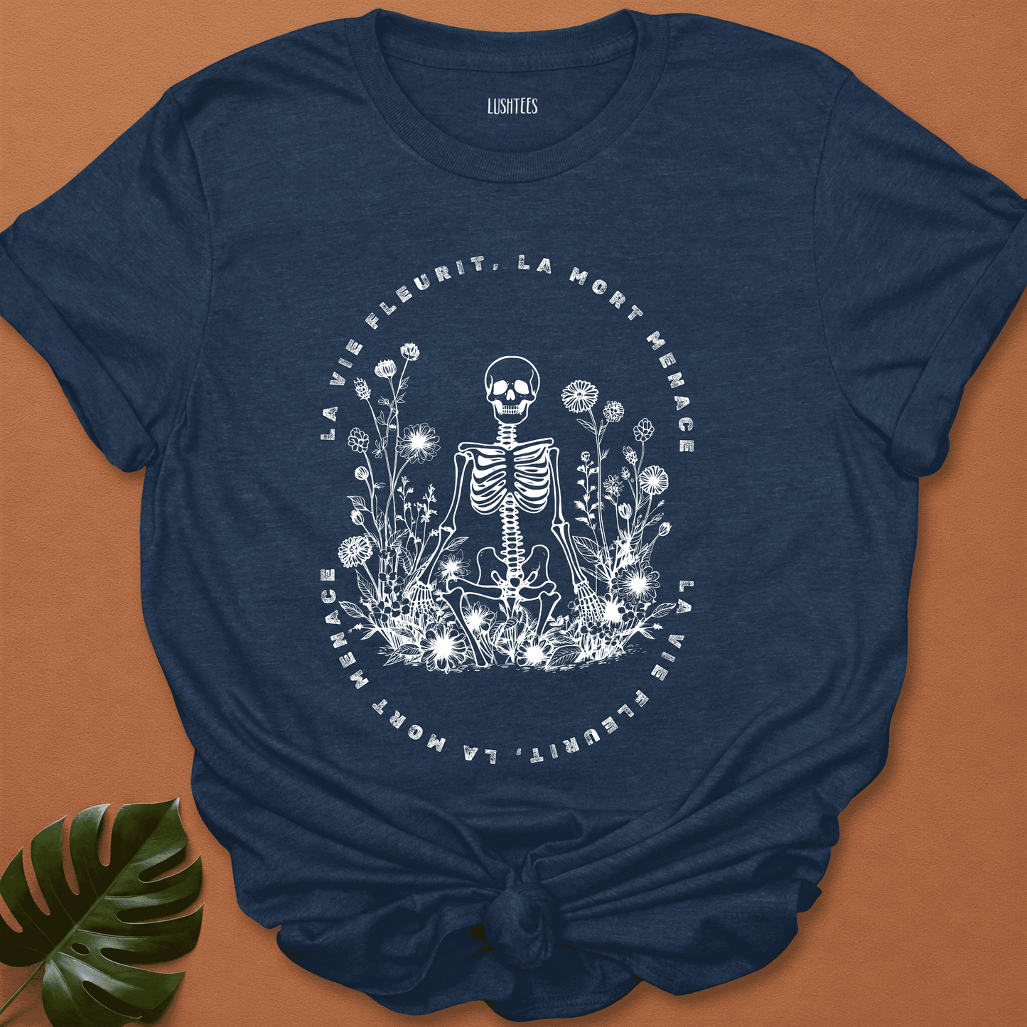 Memento Mori – Skeleton in Wildflowers (French Quote)