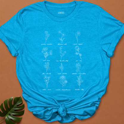 Birth Month Flower Set - 12 Botanical Line Drawings