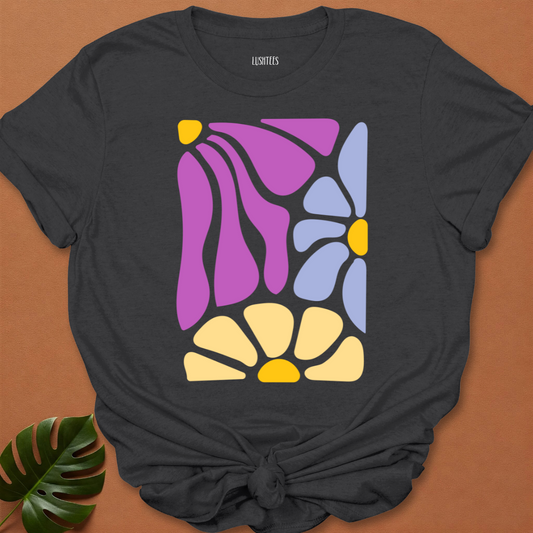 Sun & Lavender Patch – Botanical Mosaic Tee