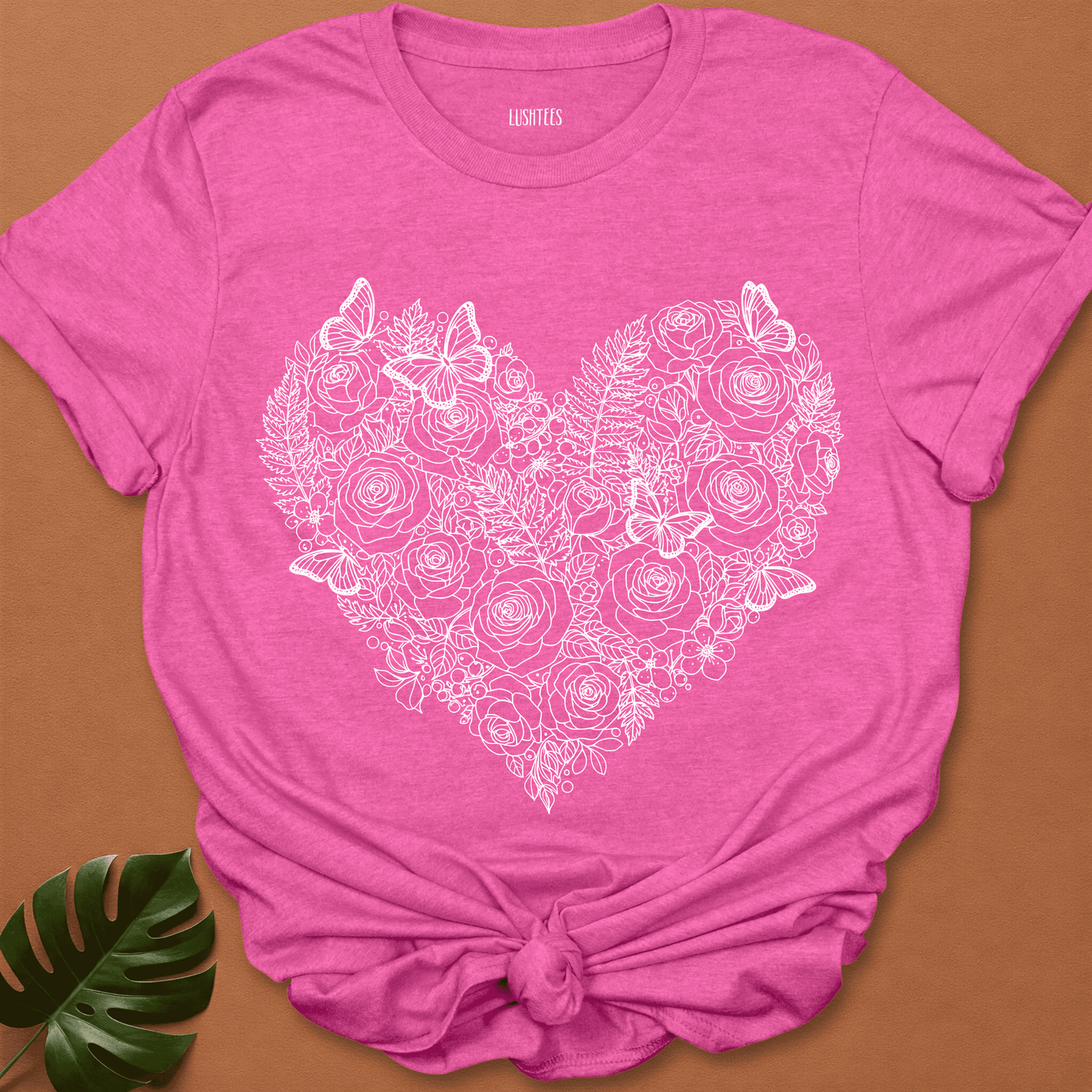 Butterfly Kissed Bloom Heart